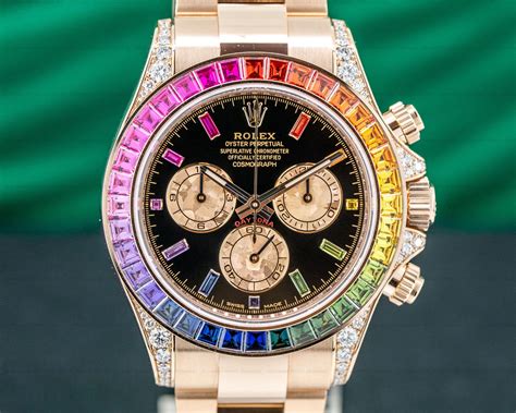 rolex daytona rainbow цена|rolex daytona rose gold retail price.